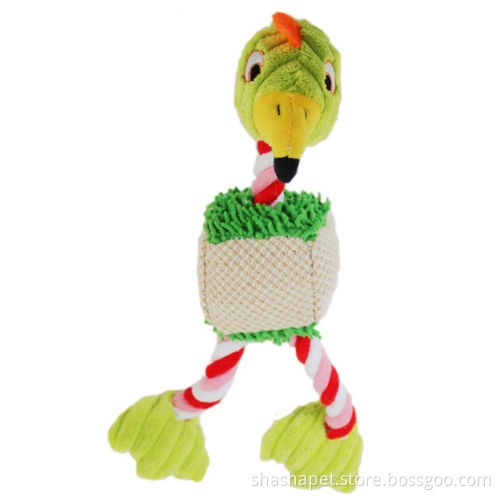 Factory wholesale Birdie plush toys with cotton rope dog plush toy pet plush toy